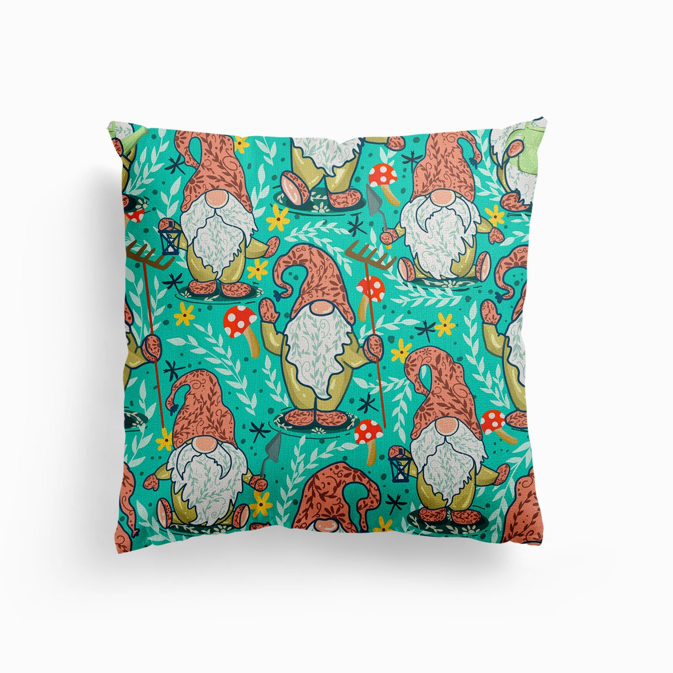 Garden Gnomes Canvas Cojín