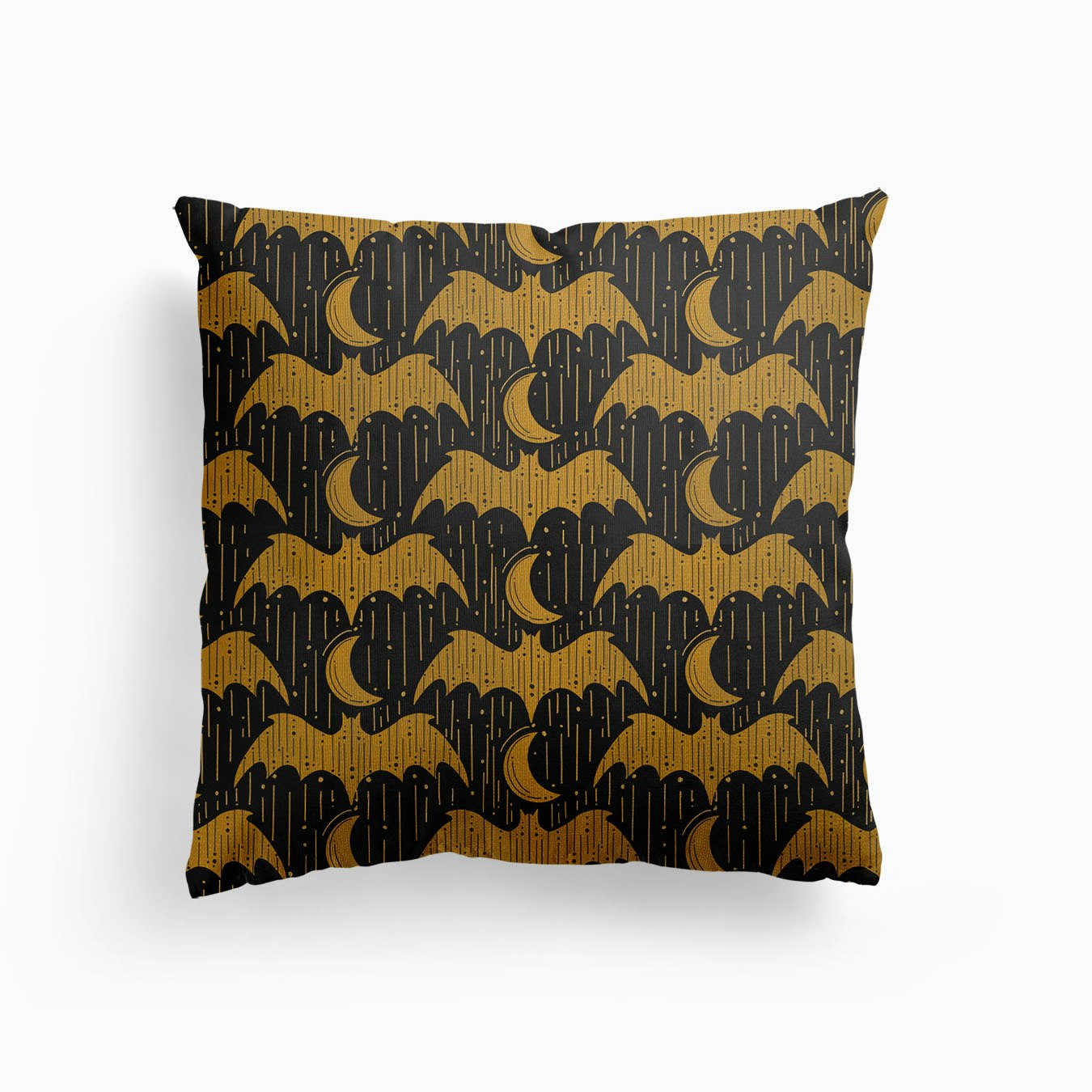 Celestial Bat Night Canvas Cushion by Mitalim Designs