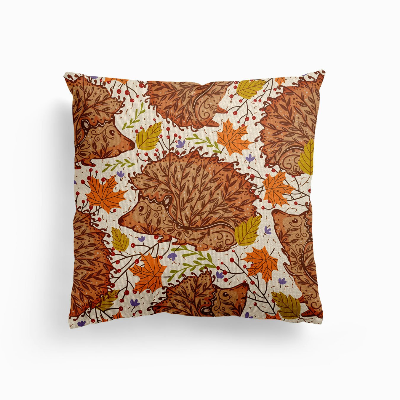 Hedgehogs Time Canvas Cojín