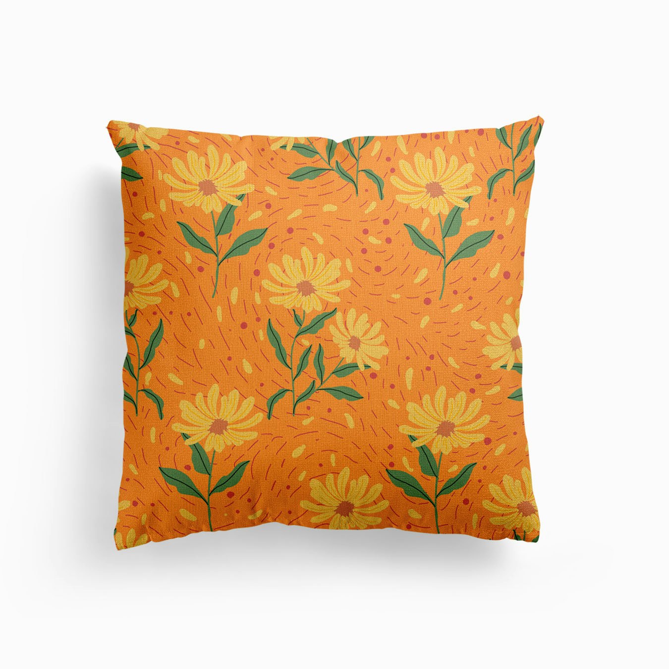 Windy Joyful Blooms Canvas Cuscino