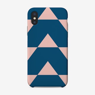 Simple Shapes In Blue And Blush Phone Case