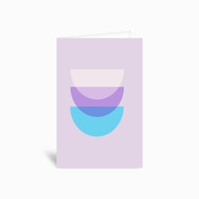 Shapes In Lavender Greetings Card