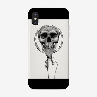 Skull In The Mirror Phone Case