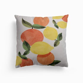 Oranges And Lemons Canvas Cushion