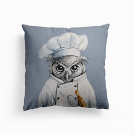 Baker Owl Canvas Cushion