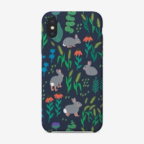 Rabbits On Meadow Phone Case