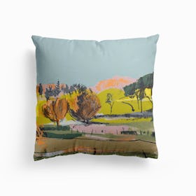 Sunny Scottish Landscape Cushion