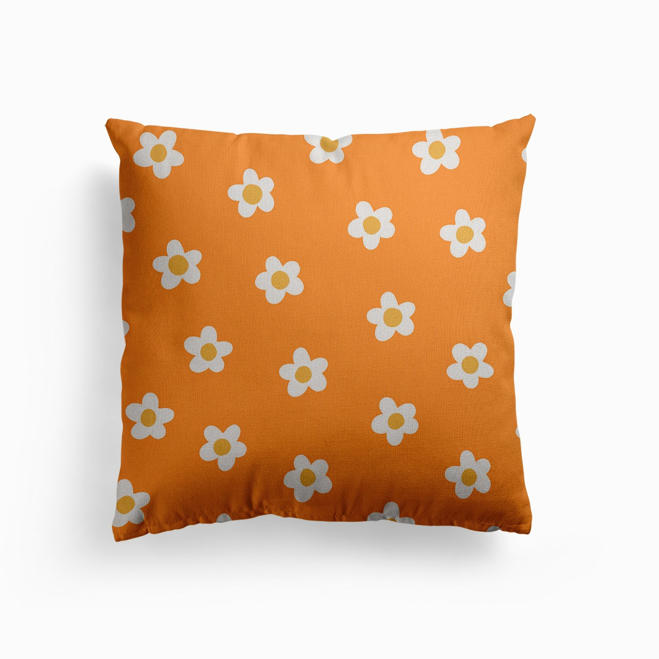 Orange Daisies Canvas Kissen