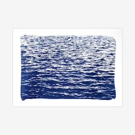 Mediterranean Blue Sea Waves (White)