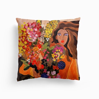 Autumnal Spring Canvas Cushion