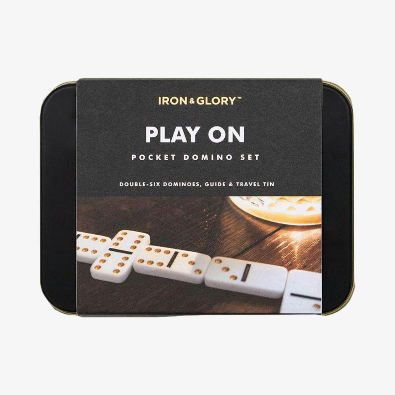Details about   IRON & GLORY Play On Mini Travel Domino Set 