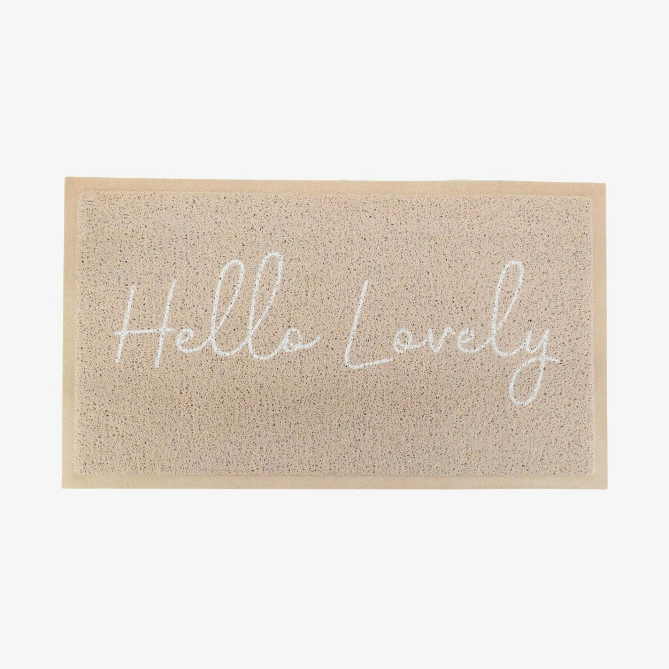 Beige Hello Lovely Doormat by Artsy Mats