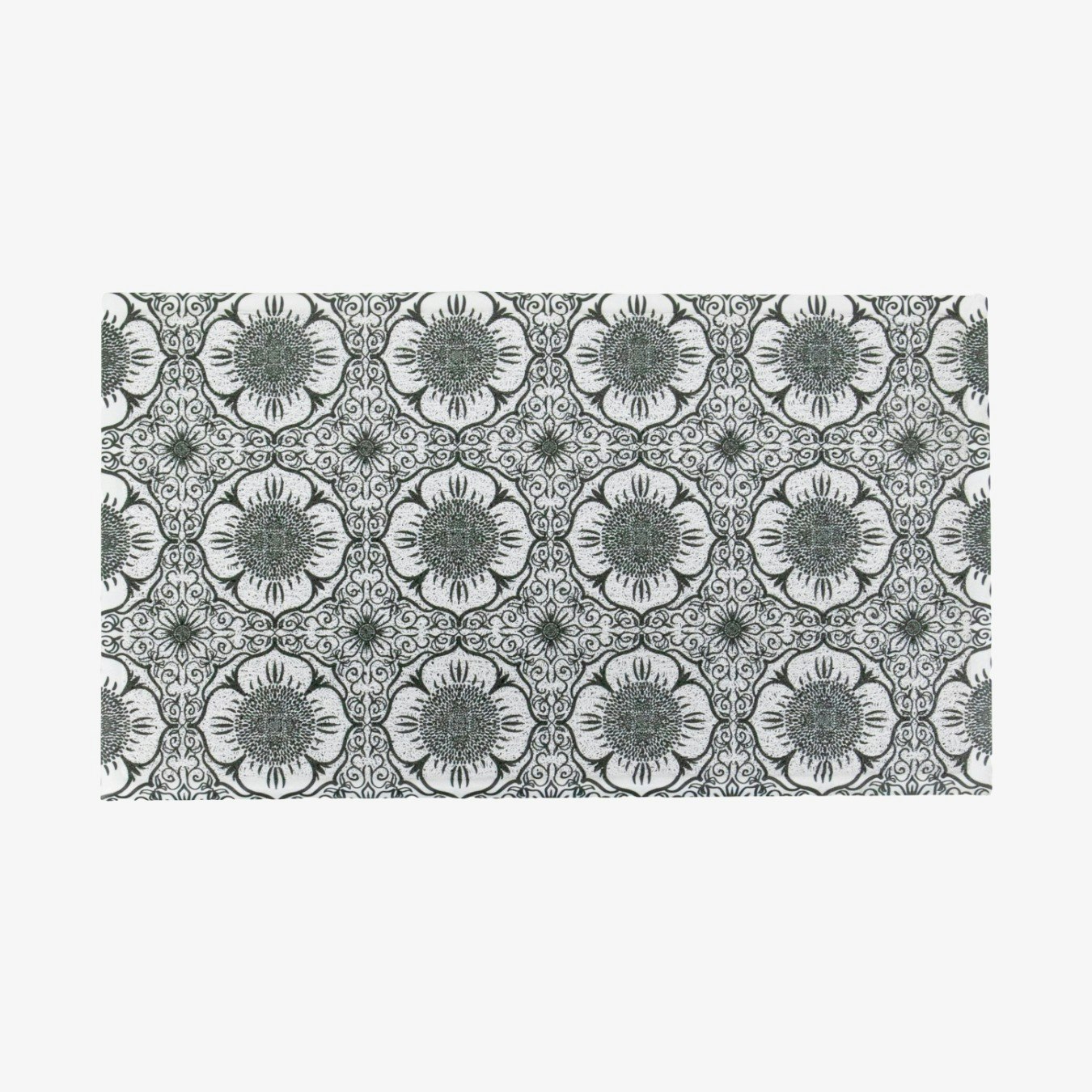 Black Flower Doormat by Artsy Mats
