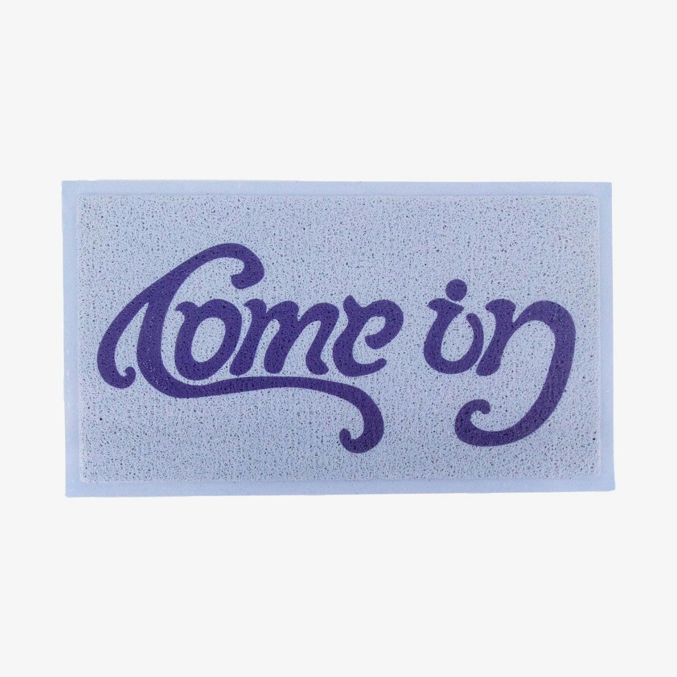 Blue Come In Go Away Doormat by Artsy Mats