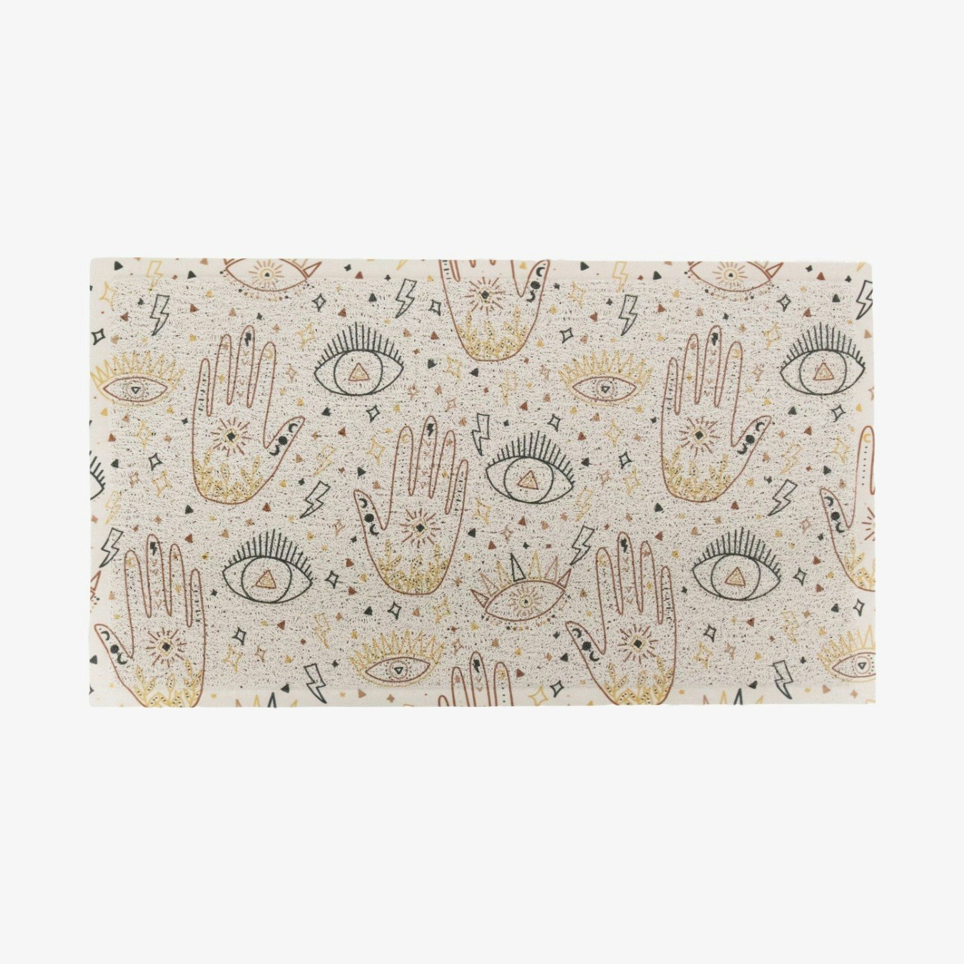 Multi Hands And Eyes Pattern Doormat by Artsy Mats