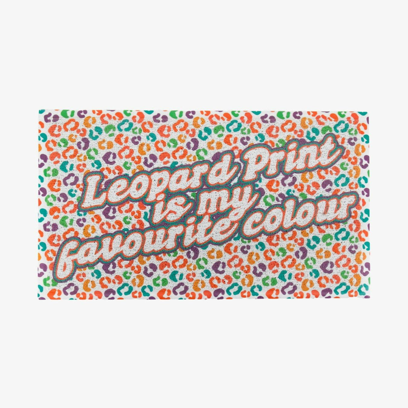 Multi Leopard Print Doormat by Artsy Mats