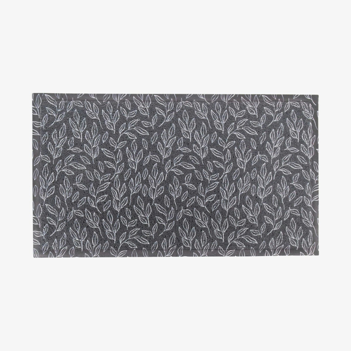 Navy Leaf Pattern Doormat by Artsy Mats
