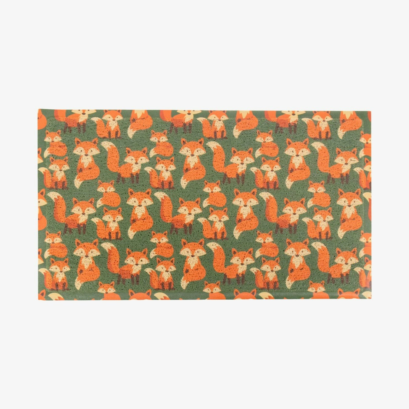 Orange Fox Pattern Doormat by Artsy Mats