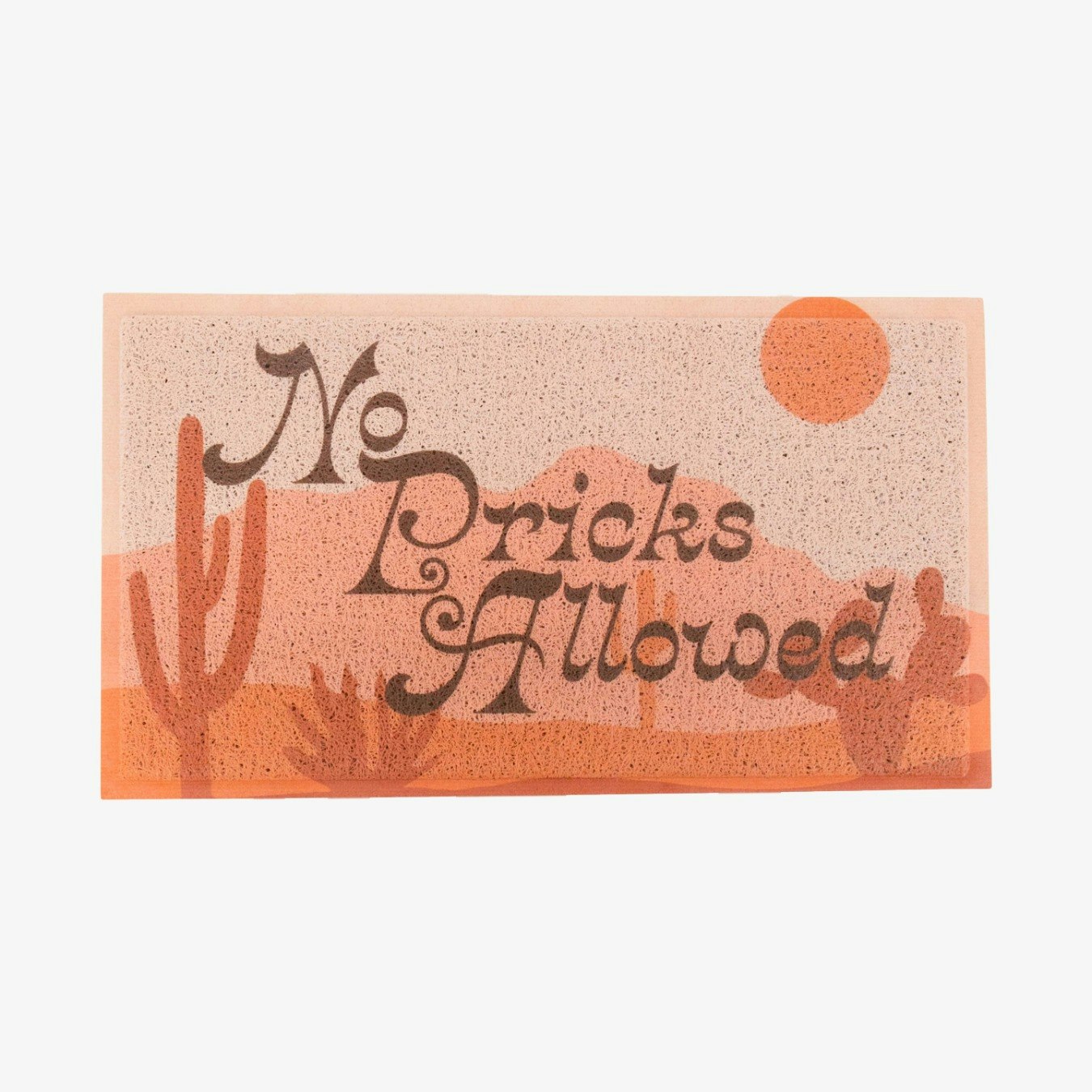 Pink No Pricks Doormat by Artsy Mats