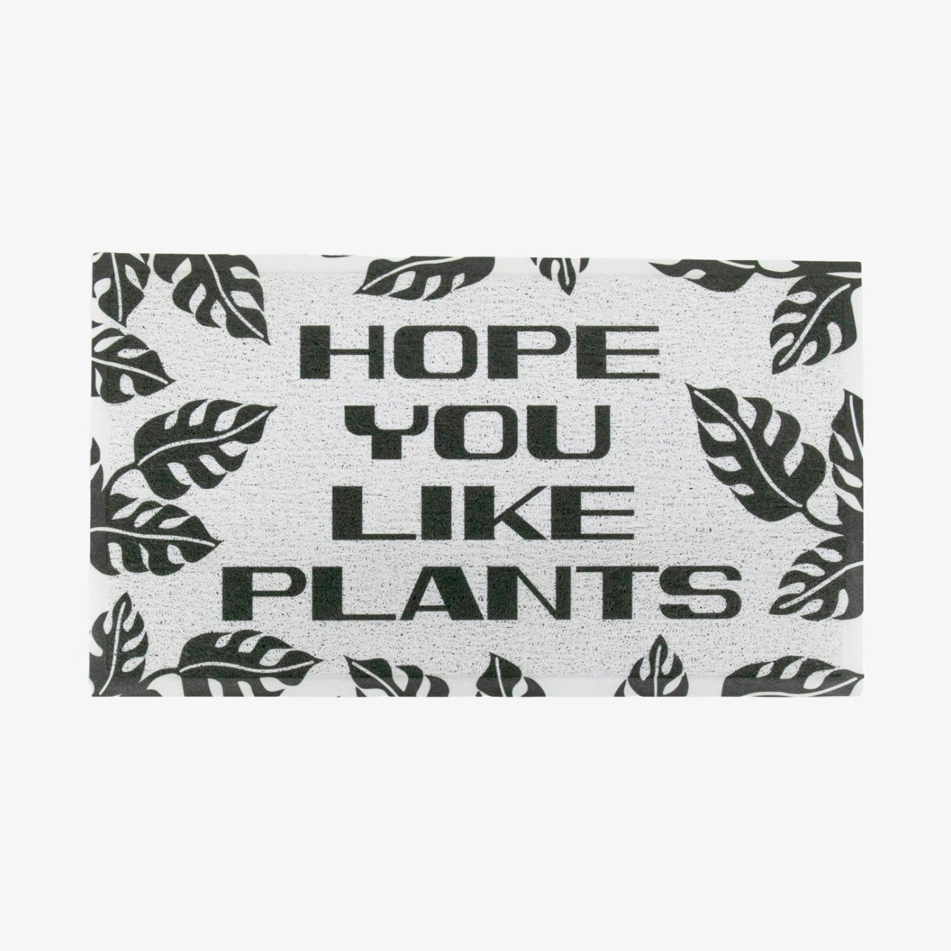 White Hope You Like Plants Doormat by Artsy Mats