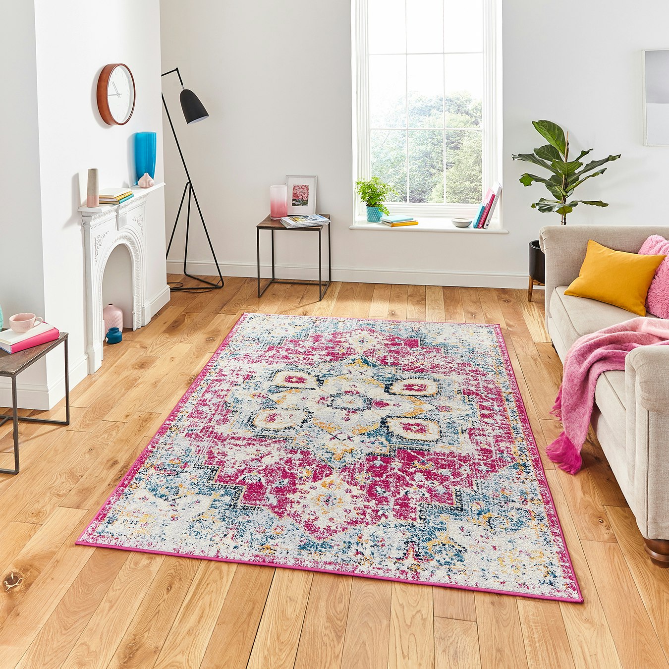 Boston Rug Fuschia Blue By Think Rugs Fy Boston Rug Fuschia Blue By Think Rugs Fy