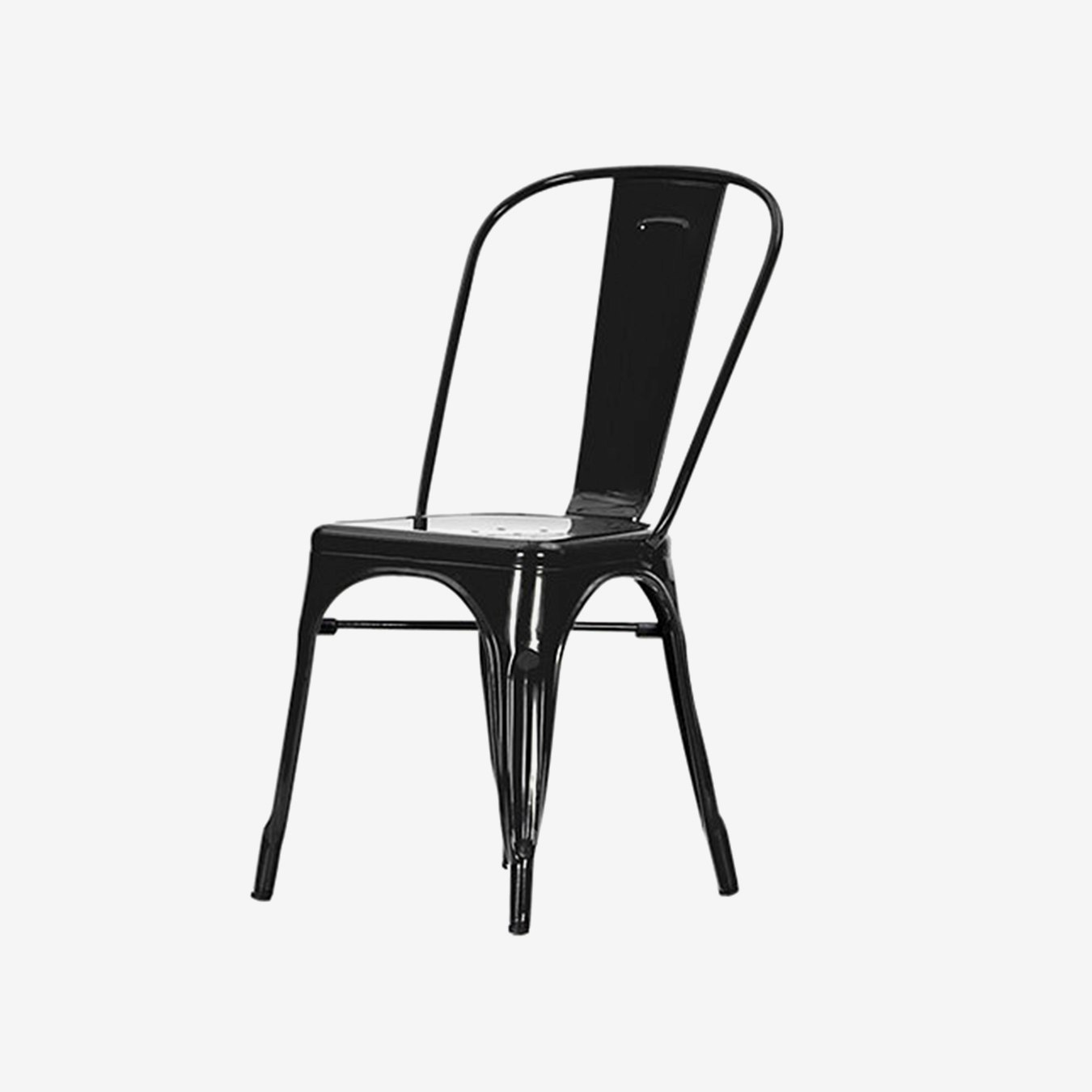 Industrial Style Metal Cafe Chair, Black by Ciel
