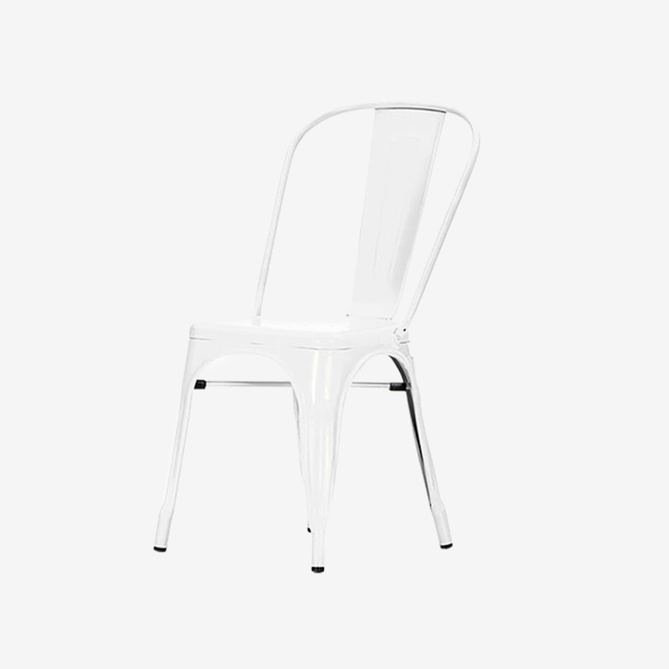 Industrial Style Metal Cafe Chair, White by Ciel