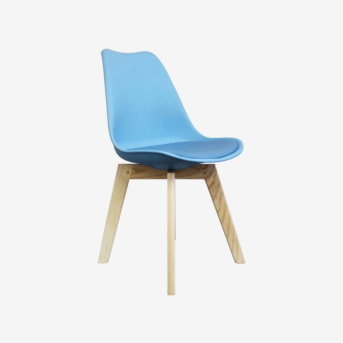 Light Blue Scandi Wood X Dining Chair by Ciel