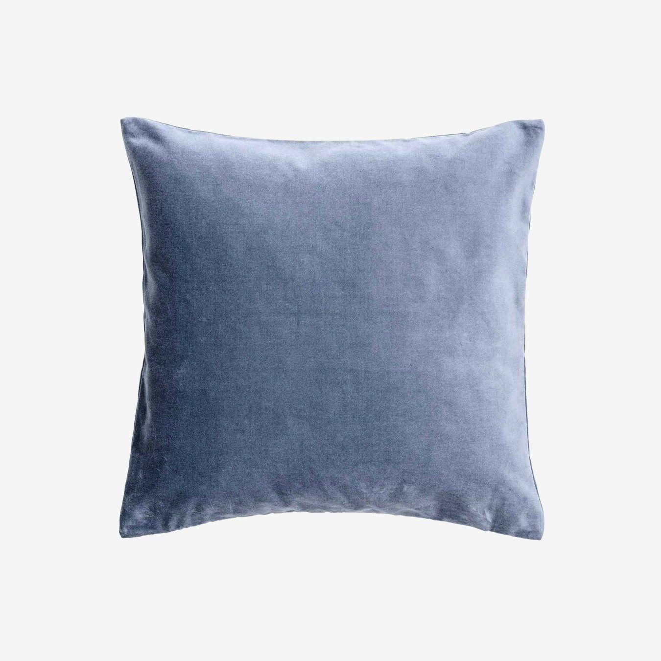Light Denim Velvet Cushion, Hypo Allergenic Microfibre by Ciel