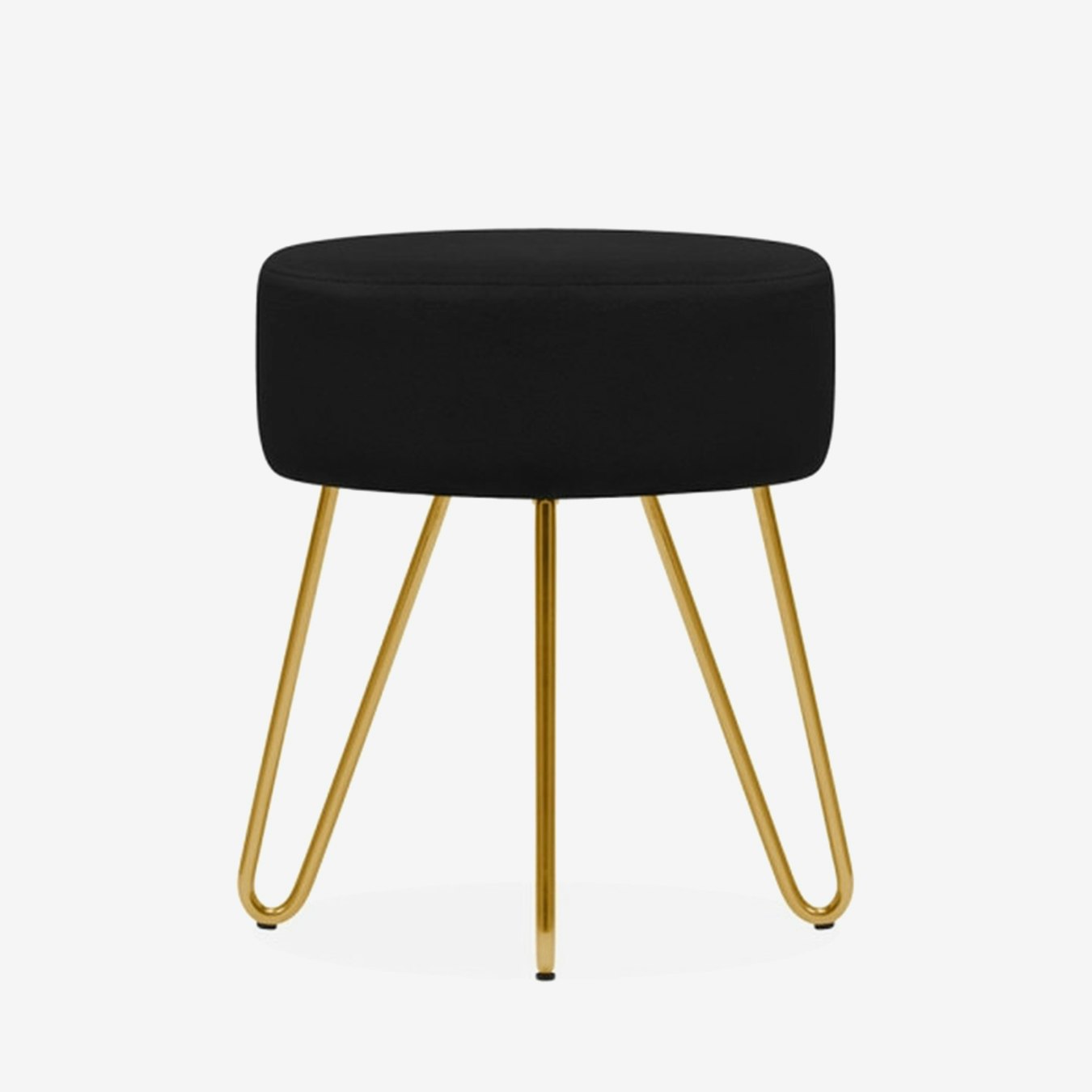 Ada Velvet Stool, Black by Ciel