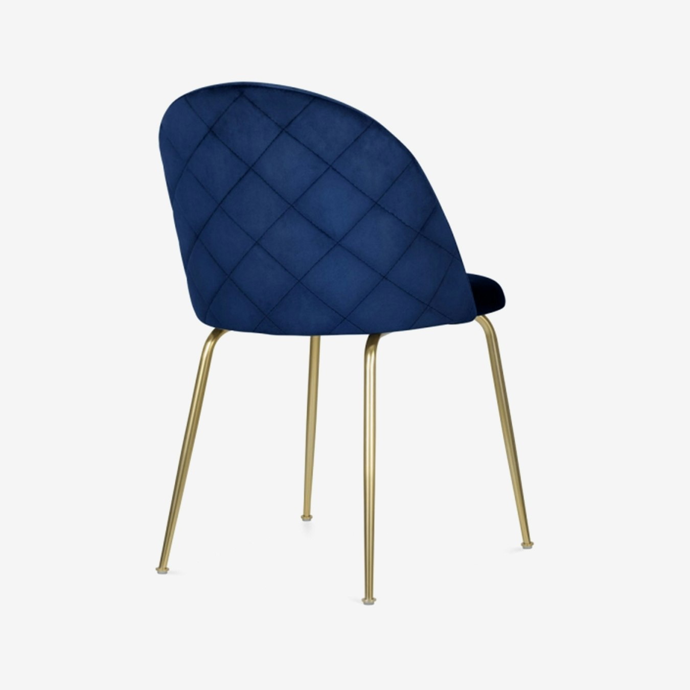 Navy Millennial Brass Velvet Upholstered Dining Chair By Ciel Fy