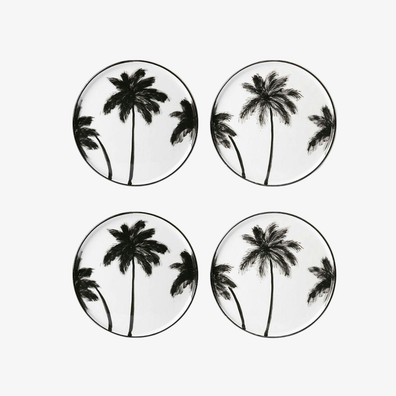 Palm Print Dinner Plate - Set of 4 by Ciel