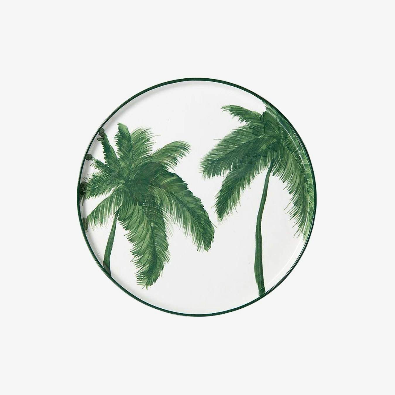 Palm Print Dinner Plate - Green by Ciel
