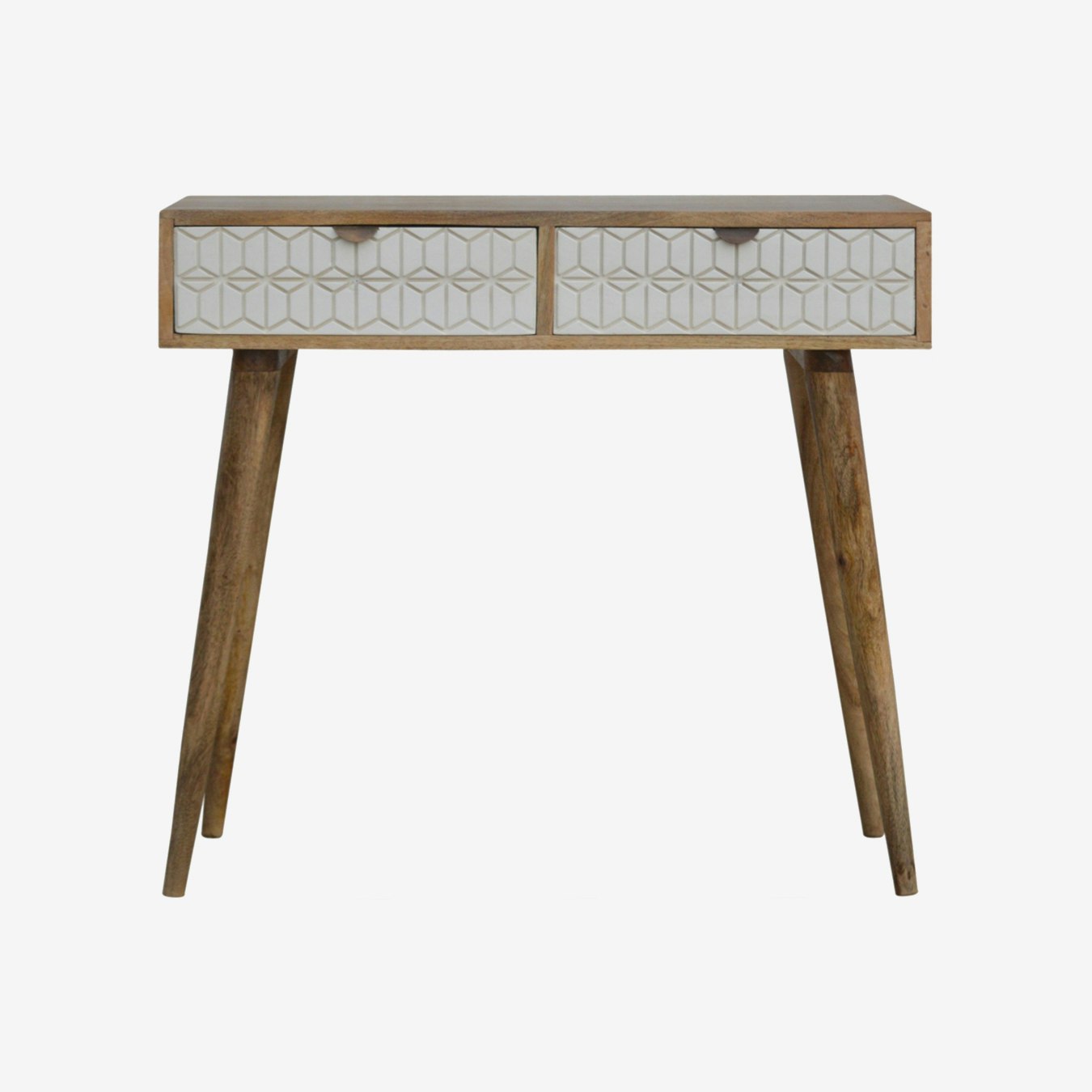 Sleek White Carved Console Table By Artisan Furniture Fy