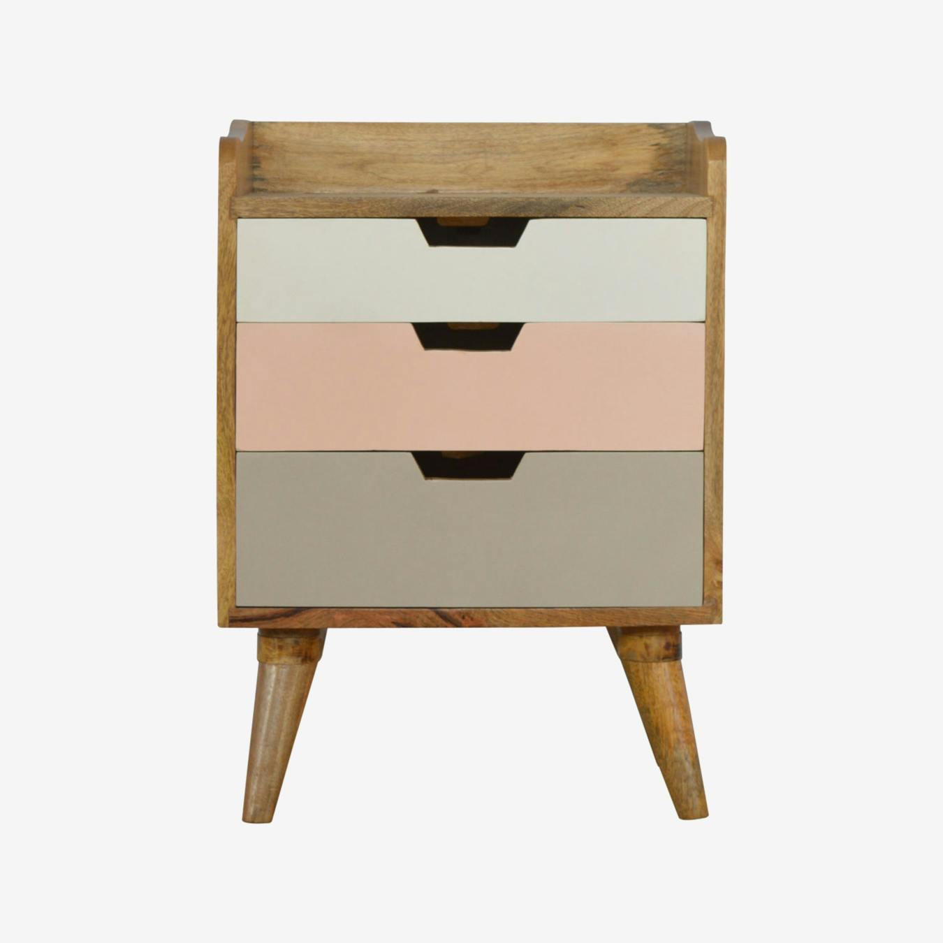 blush pink bedside table