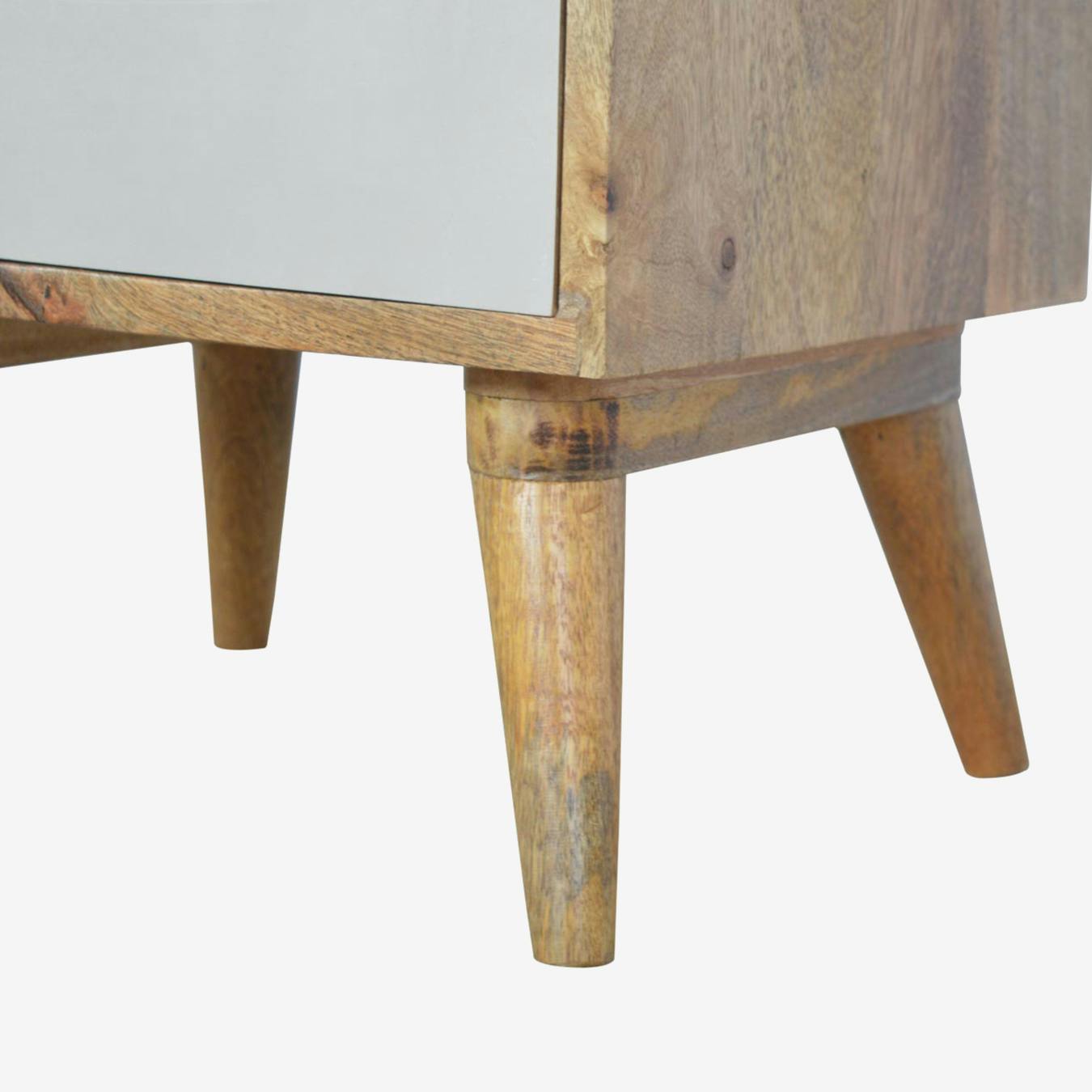 blush pink bedside table