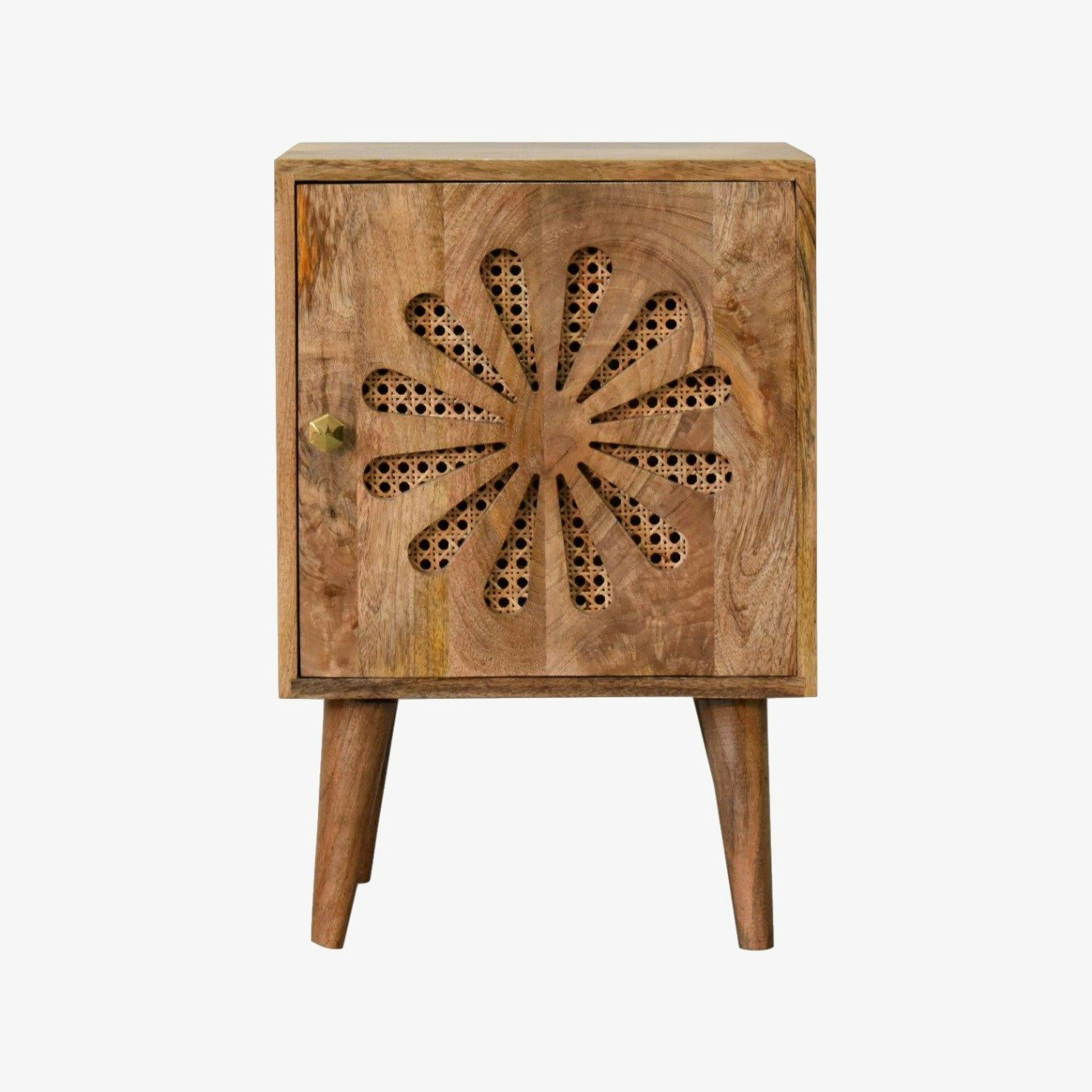 Rosalie Petal Detail Bedside Table - Rattan by Artisan Furniture