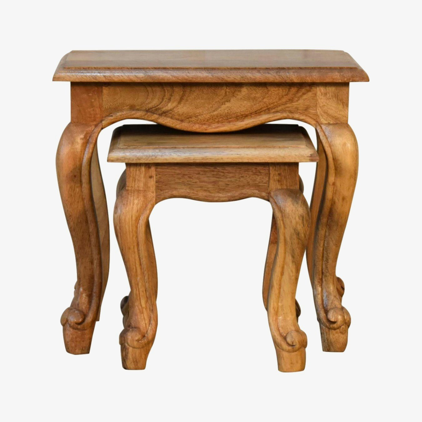 French Style Stool - Oak - Set of 2 by Artisan Furniture