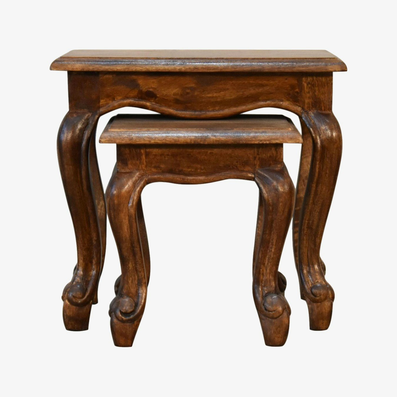 French Style Stool - Chestnut - Set of 2 by Artisan Furniture