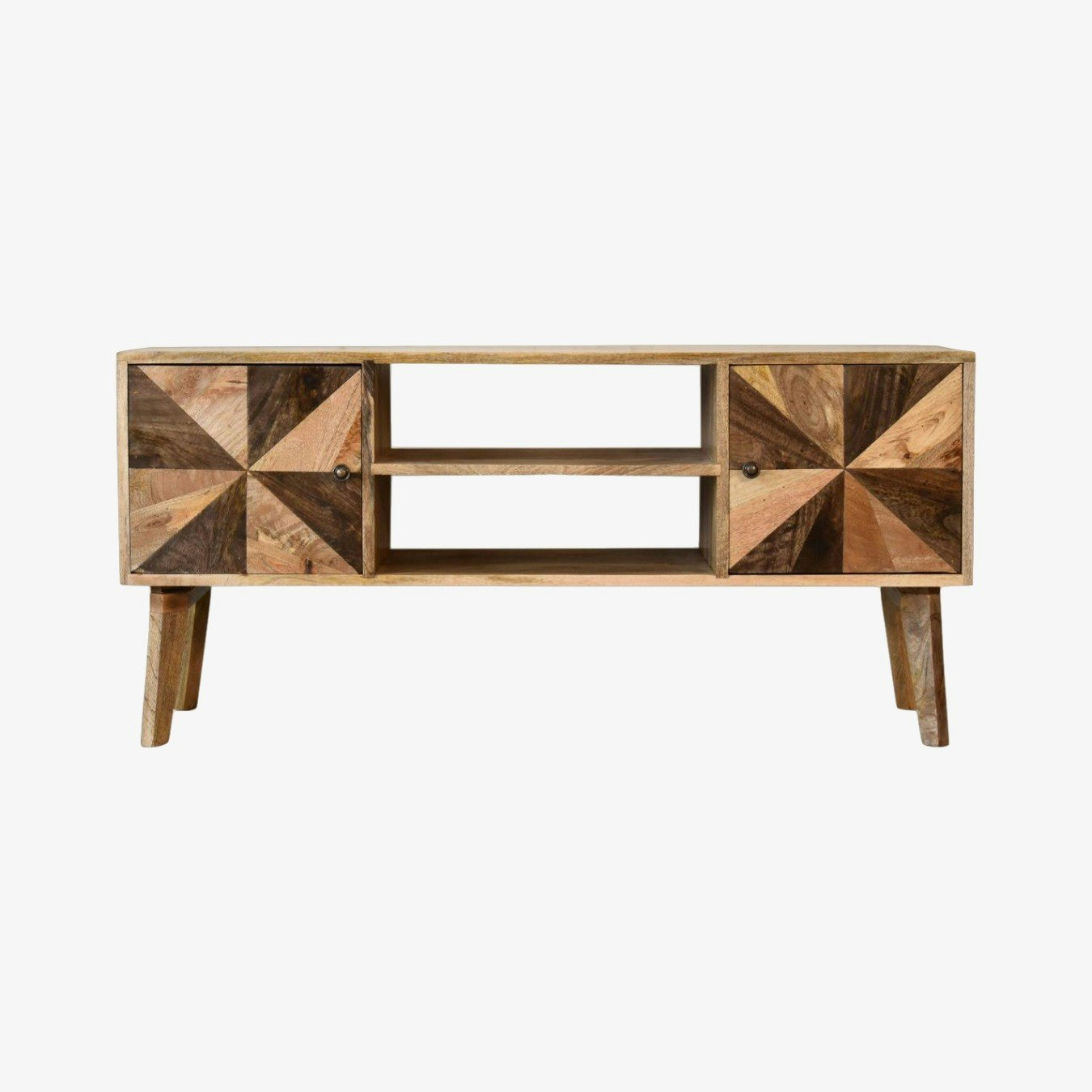 Safi Media Unit - Mixed Wood / Brass by Artisan Furniture