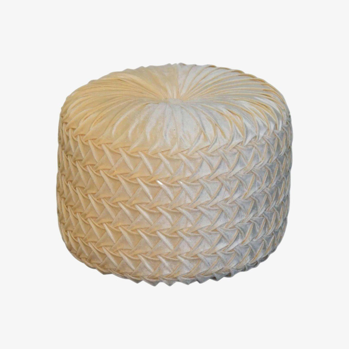 Hart Deep Button Pouffe - White by Artisan Furniture