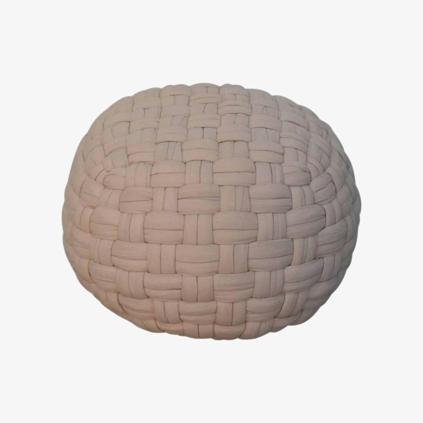 Tube Basket Wave Pouffe - Cream by Artisan Furniture