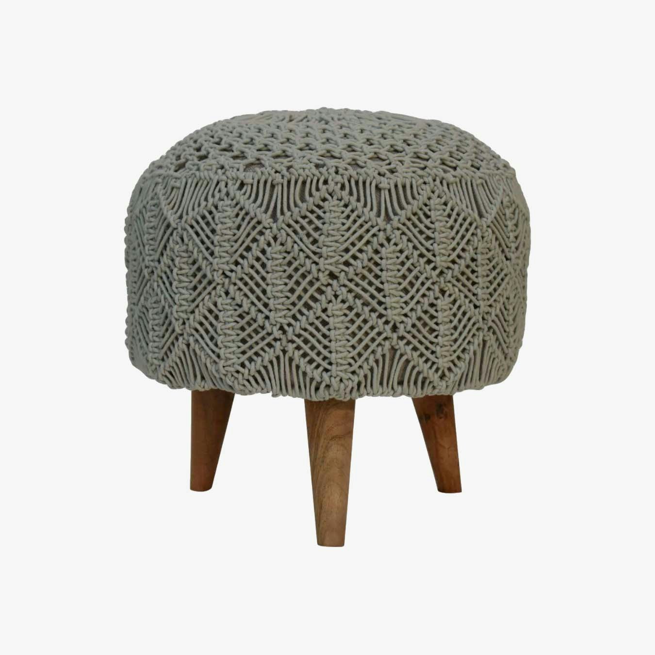 Crotchet Footstool - Sea Green by Artisan Furniture