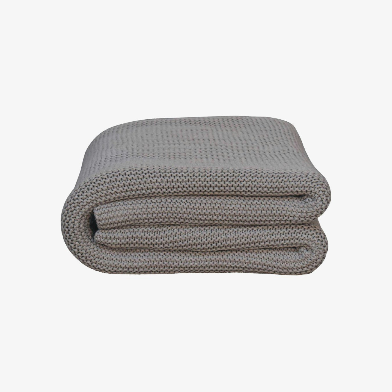Soft Hand-Knitted Throw - Grey by Artisan Furniture