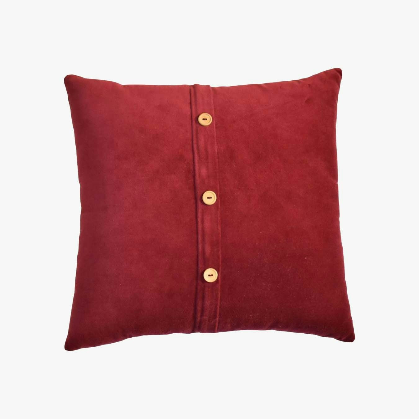 Quinn Cushion - Red / Velvet - Set of 2 by Artisan Furniture