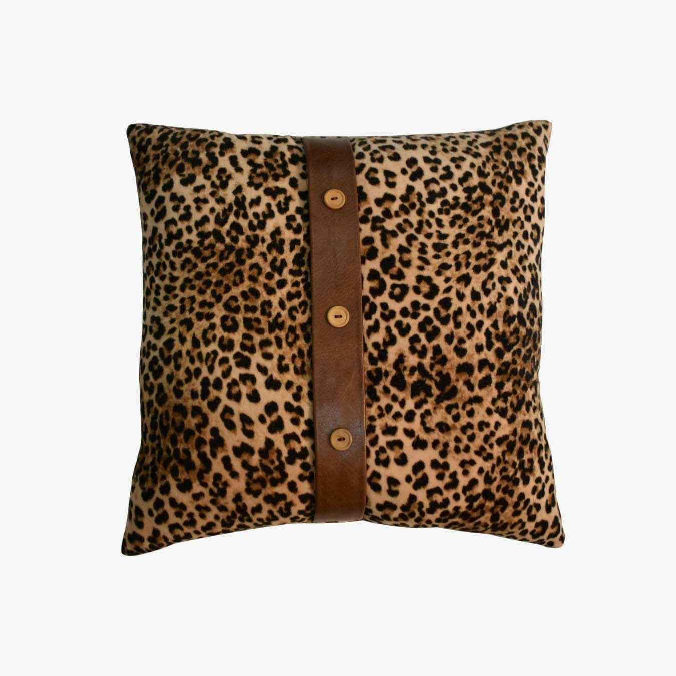 Quinn Cushion - Leopard / Velvet - Set of 2 by Artisan Furniture