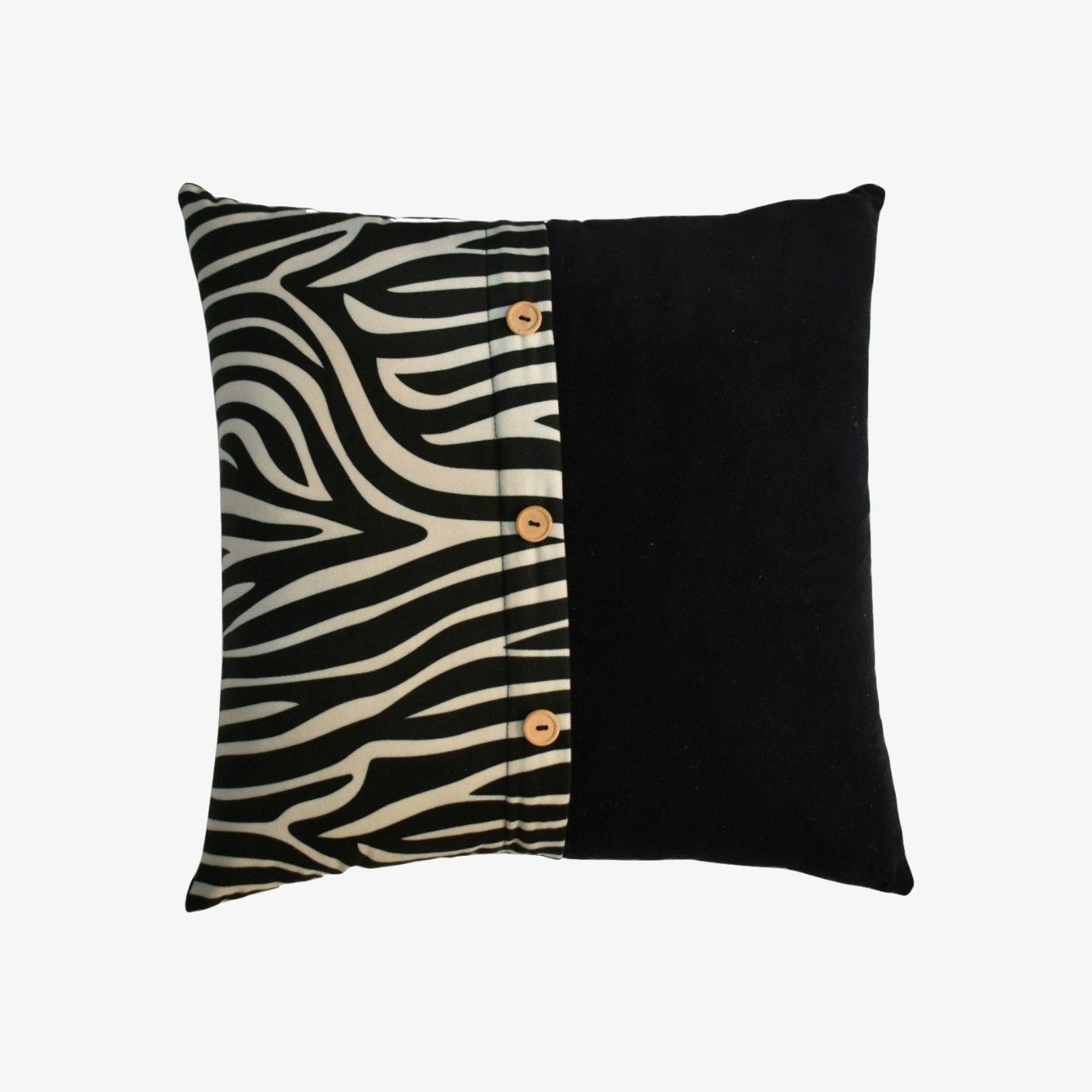 Quinn Cushion - White Tiger & Black Velvet - Set of 2 by Artisan Furniture