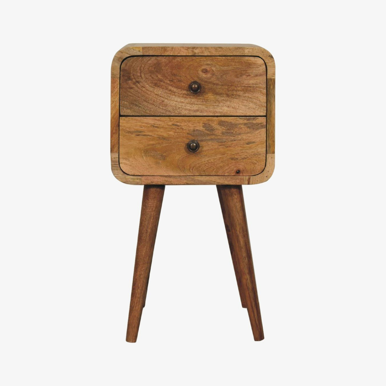 Mini Curved Bedside Table - Oak-ish by Artisan Furniture
