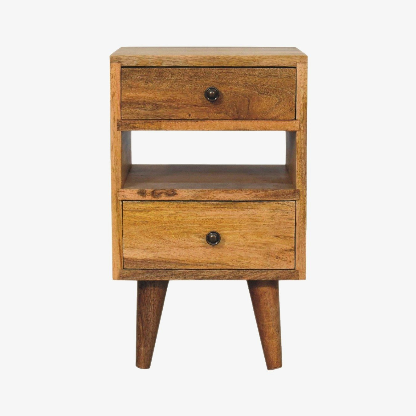 Mini Classic Multi Bedside Table - Oak-ish by Artisan Furniture