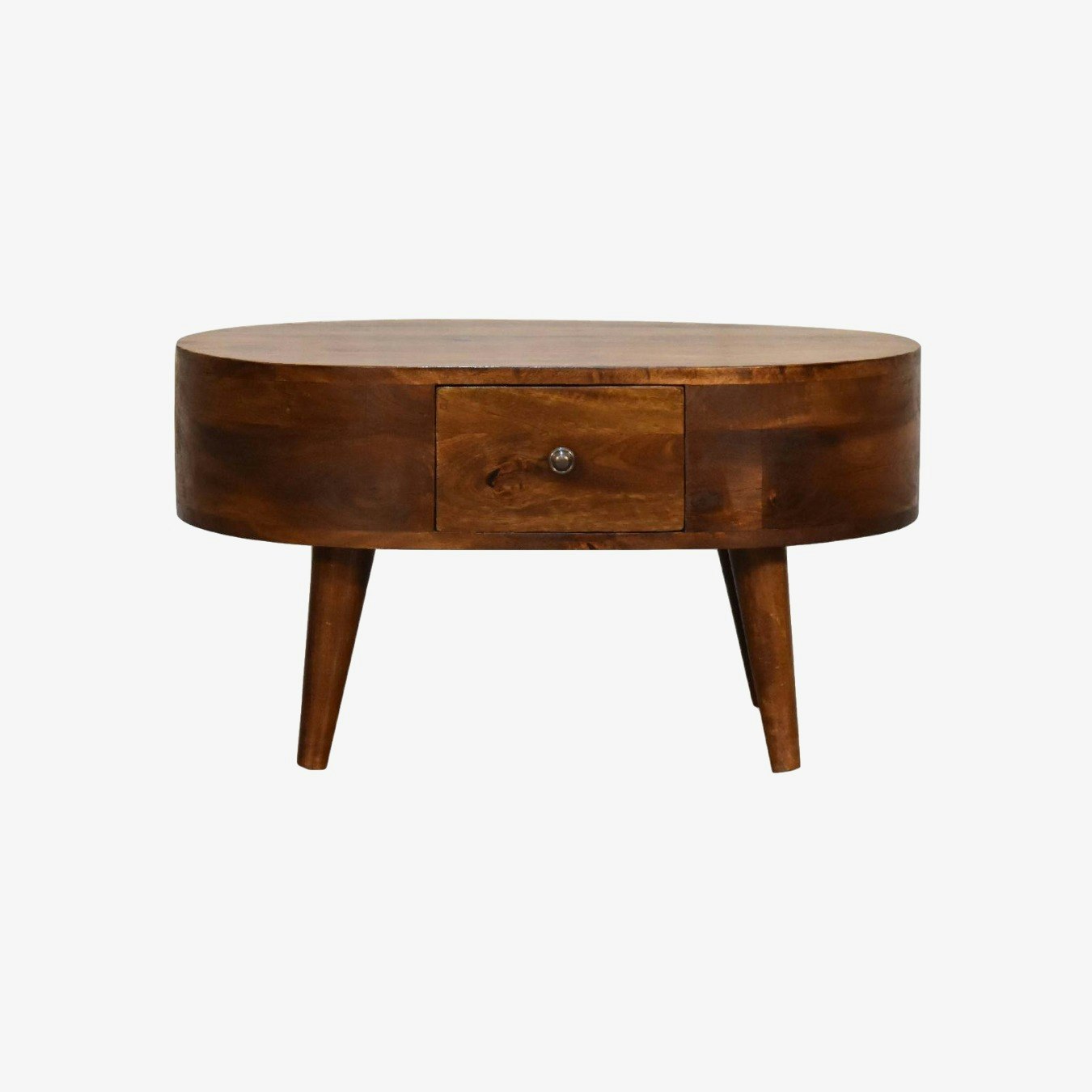 Mini Rounded Coffee Table - Chestnut by Artisan Furniture